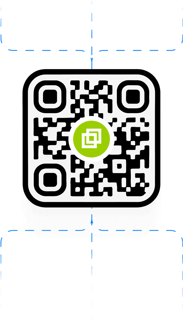 Stylized QR code preview card